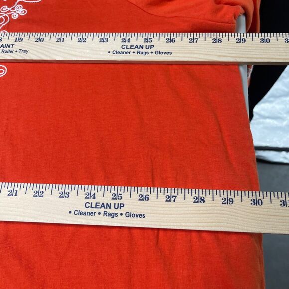 Woman Within Tunic Top Womens 2X 26/28 Red-orange Embroidered 100% Cotton Boho - Picture 8 of 16